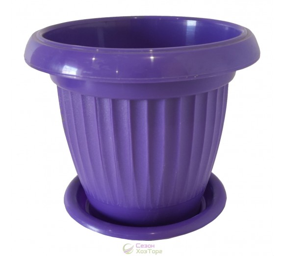 Кашпо пластиковое D 190 мм, H 180 мм